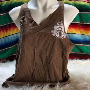 Brown Sleeveless Women's Top